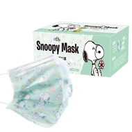 【Snoopy 史努比】 宏瑋史努比平面醫療口罩30入-碎花（3入組） （17.5*9.5cm）_廠商直送