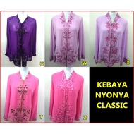 Kebaya Nyonya Moden Hitam Merah Baju Kebaya Nyonya Melaka Sifon