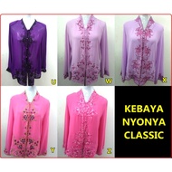 Kebaya Nyonya Moden Hitam Merah Baju Kebaya Nyonya Melaka Sifon