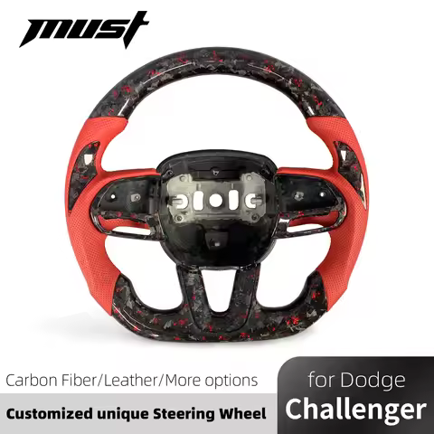 Customized Forged Carbon Fiber LED Steering Wheel for Dodge Challenger SRT Hellcat Demon 392 Charger