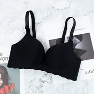 FallSweet Colorful Thick Padded Push Up Bras For Women Seamless Deep V Bra Wire Free Bralette Tshirt