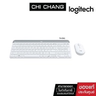 LOGITECH คีย์บอร์ดไร้สาย KEYBOARD+MOUSE SLIM COMBO MK470 WH#920-009263 ชุดคีย์บอร์ดเมาส์ แป้นพิมพ์ T