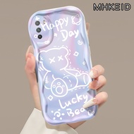 MHKEID Casing Hp Xiaomi POCO X3 POCO X3 Pro POCO X3 NFC POCO M3 Case pola kartun beruntung beruang p