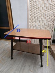 木紋雙層茶几(近乎全新)桌子,多用途桌