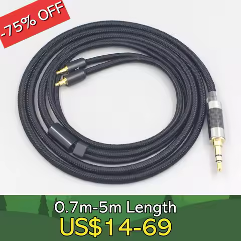 2.5mm 4.4mm 3.5mm Super Soft Headphone Nylon OFC Cable For Sennheiser IE40 Pro IE40pro Earphone LN00