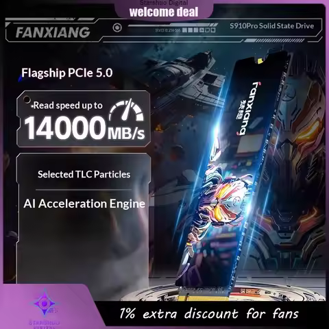 FanXiang S910MAX High-Speed M.2 SSD 2T4T Large Capacity 14000MB/s Reading Speed Desktop PC SSD Solid