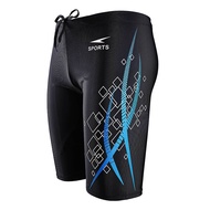 Men's Flame Print Boxer Swim Trunks Set - Plus Size Adult Swimwear with Matching Swim