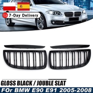 E90 E91 Pair Car Front Bumper Kidney Grille Grill Mesh For BMW E90 E91 2005-2008 Front Center Radiator Racing Grills RDJ