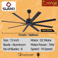 Sumei F1 62/72 inch Ceiling Fan 8 Aluminium Blade Ceiling Fan Remote Control Smart Ceiling Fan Gaint