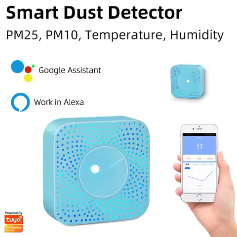 Tuya Smart WiFi PM2.5 Air Quality Sensor PM10 Temperature and Humidity Four-in-One Air Detector Smar