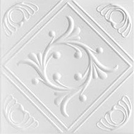A La Maison Ceilings R02 Diamond Wreath Foam Glue-up Ceiling Tile (256 sq. ft./Case), Pack of 96, Pl