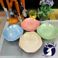 (6 in 1) - 5.5” PLASTIC SAUCER PLATE (REUSABLE SAUCER PLATE) / PARTY SAUCER / MINI PLATE / PLATITO P