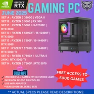 Budget Gaming PC Desktop With (FREE 5000 GAMES) 2025 with Intel/ Ryzen /RTX High Spec Monitor 3 Year