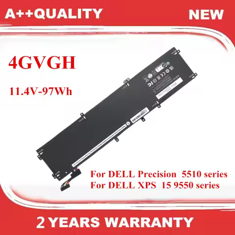 New 4GVGH Laptop Battery For DELL Precision 5510 XPS 15 9550 Series P56F 1P6KD T453X RRCGW 11.4V-97W