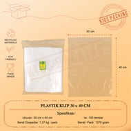 Plastic Clip 40x30 Ziplock Zipper Size 40 x 30 cm @100 Sheets