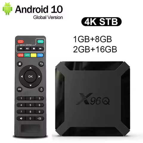 Hot X96Q Android 10.0 Fast Smart TV BOX 2GB 16GB Allwinner H313 Quad Core 4K VS X96 Mini Set top box