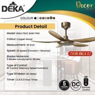 [TWIN PACK] DEKA Baby Fan DEKA F5DC BABY PRO 46“ ”FANZO Baby Fan FANZO TURBO BABY 42" Ceiling Fan DC