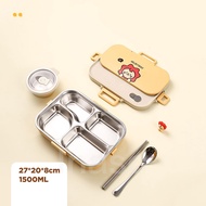 Inaso Kotak Bekal Makanan Anak Tahan Panas Lunch Box Set Alat Makan Tempat Makan Stainless Anti Tump