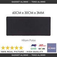 GAMING MOUSEPAD 30CM x 60CM PLAIN BLACK / XL GAMING MOUSEPAD / ANTI-SLIP
