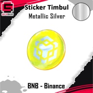 BNB Logo Emblem Embossed Sticker - Binance