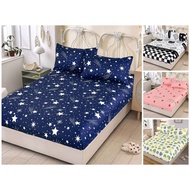 Chinee 5 in 1 King Size Canadian Bedsheet Fully Garterized Set(1 bedsheet,2 Pillowcase+2 Pillowcase)