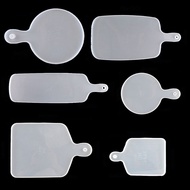 6Pcs Resin Silicone Tray Molds Casting Mold Kit Large Serving Handle Board Epoxy Resin DIY Mould Craft Tools Home Decor