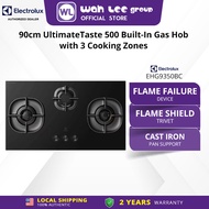 Electrolux 90cm UltimateTaste 500 3-burner Gas Hob EHG9350BC WAH LEE STORE