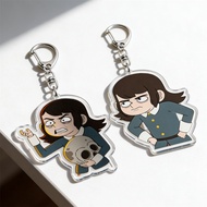 Cute Horror Anime Keychain for Accessories Haunted Abeddon Keyring Jewelry Cecil Hotel Esther Nathan