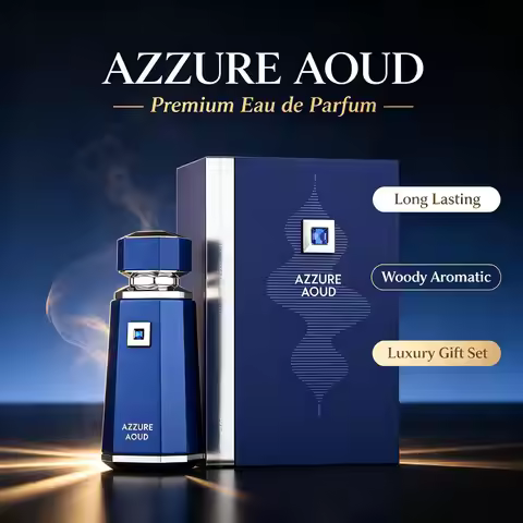 Fragrance World French Avenue Azzure Aoud EDP 100ml Men Perfume Long Lasting Oud Woody Scent Luxury