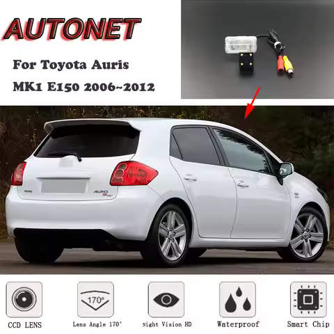 AUTONET HD Night Vision Backup Rear View camera For Toyota Auris MK1 E150 2006~2012 CCD/license plat
