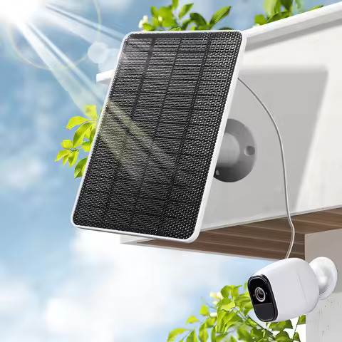 10W Portable Solar Panel with Charging Cable Monocrystalline Wall Mount IP65 Waterproof for Arlo Ult