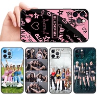 Soft black phone case for iPhone XS 11 16 Plus Pro Max BLACKPINK casing Anti fall protective cover
