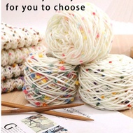 1pc Jelly Bean Style Mohair Yarn Ball,Hand Made Spray Color Slub Wool Yarn Ball,Multicolor Speckled 