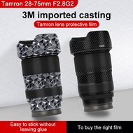 ผิวกล้องสีดำลายพรางสำหรับ Tamron 28-75 F2.8สติ๊กเกอร์ G2สติ๊กเกอร์ทนเหงื่อป้องกันการขีดข่วน