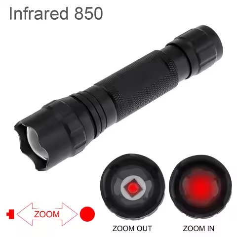 10W LED Infrared Hunting Flashlight 501F 502F Mini IR 850 / 940nm Night Vision Zoom Handheld Waterpr