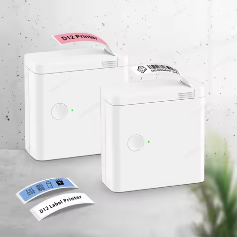 Inkless Label Printer D12 Wireless Bluetooth Thermal Label Maker Similar as P15 P12 Q30 D11 D110 Lab