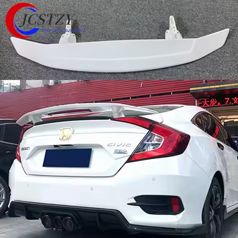 ABS Car Spoiler Universal For Honda Civic E46 E90 E36 Corolla Racing Car With LED Lights GT Wing Bla