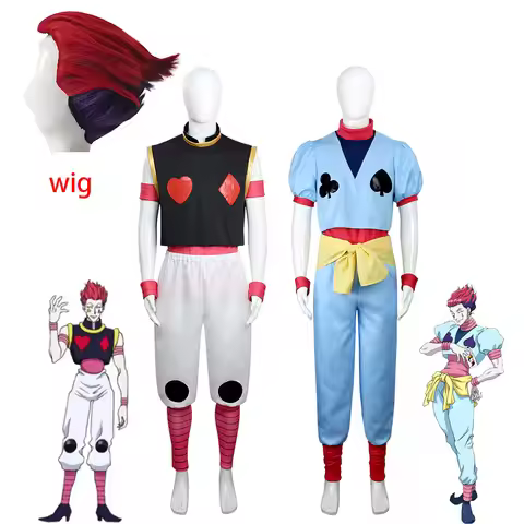 Anime HUNTER X HUNTER Hisoka Cosplay Costume Full Set Suit Unisex Phantom Troupe Cos Uniform Hallowe