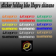 STICKER LITEPRO SHIMAN sepeda lipat folding bike