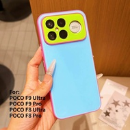 Case For POCO F9Ultra F9PRO F8Ultra F8Pro  Fashion Summer Dopamine Contrast Color Silicone PC-TPU Co