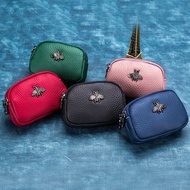 Small coin purse Genuine Leather Cute Female coin Bag Double Zipper Bag coin purse Mini coin Bag