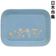 日本市集 - 日本Bisque CDF 小花園 藍色 日本製 波佐見燒 長方形陶瓷碟 餐具 (488)【市集世界 - 日本市集】