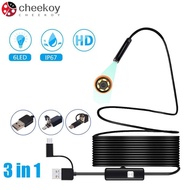 CHEEKOY Inspection Camera, Universal IP67 Waterproof HD Inspection Camera, 3 in 1 LED Light 408P/720