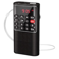 Pocket FM Walkman Radio Portable Battery Radio with Recorder, Lock Key, SD , Rechargeable Sound Recorder