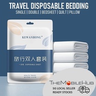 Disposable Bedding Bedsheet Quilt Cover Pillow Case Travel Hotel Portable Bedding Set