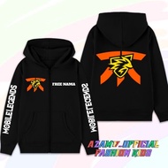 MOBILE LEGENDS FNATIC ONIC ESPORT KIDS HOODIE JACKET Free Name/LEGEND ML ZIPPER