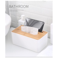 Hematin Premium Tissue Box V2 Organizer Tissue Box Holder hp Mobile Work Office Living Room Stand Support Phone Smartphone Android Vivo Samsung Oppo