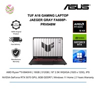 Asus TUF A16 FA608P-PRV048W 16" 2.5K WQXGA 165Hz Gaming Laptop (GeForce RTX™ 5070 8GB, R9-8940HX, 16