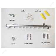 Single/Double Set Besi Langsir Rod/Curtain Rail/Aluminium Curtain Rail