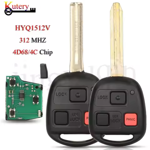 jingyuqin HYQ1512V Remote Car Key For Toyota Land Cruiser For Lexus LX470 GX470 3Buttons 312MHZ 4D68